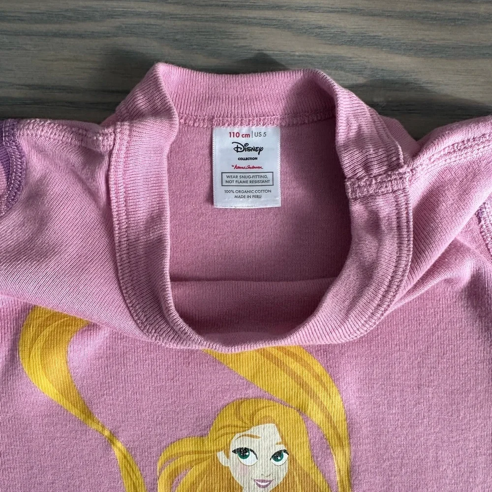 HANNA ANDERSSON DISNEY PRINCESS SHORT JOHN PAJAMA SET IN RAPUNZEL